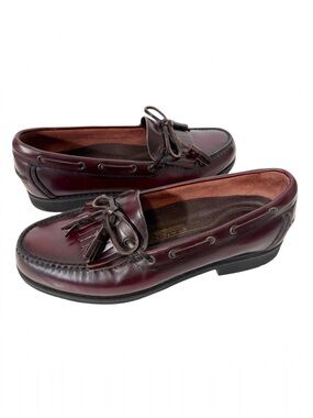 Rockport Comfort DMX Men’s Burgundy Leather Kiltie Tassel Slip On Loafer Size 11